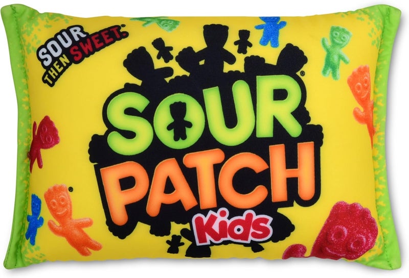 iscream Sour Patch Kids Package Photoreal Print 12" x 7" Microbead Mini Accent Pillow - Image 1